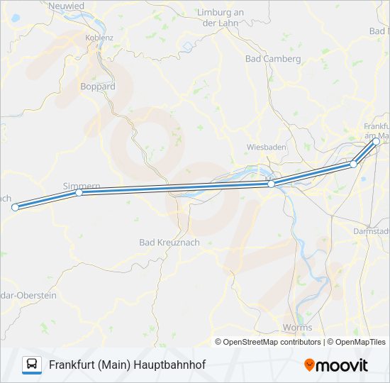 Автобус FLUGHAFENBUS: карта маршрута