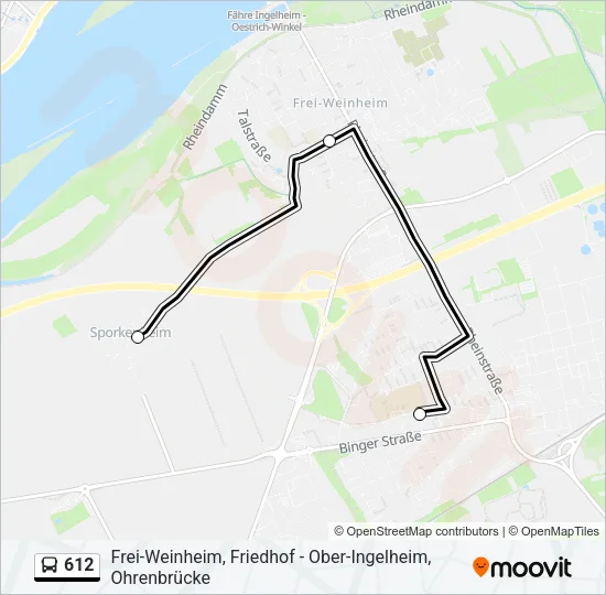 612 Bus Line Map