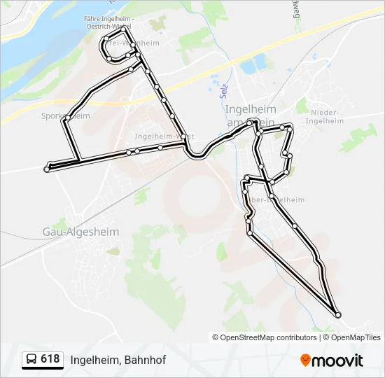 618 Bus Line Map