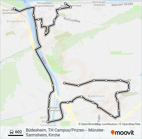 602 Bus Line Map
