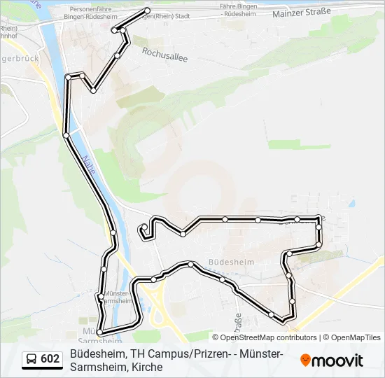 602 Bus Line Map