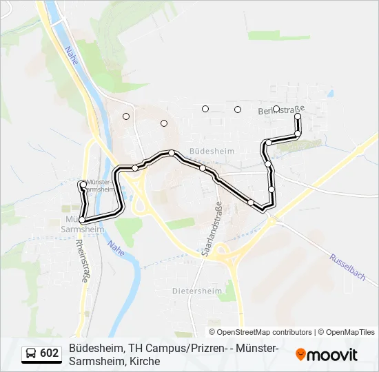 602 Bus Line Map