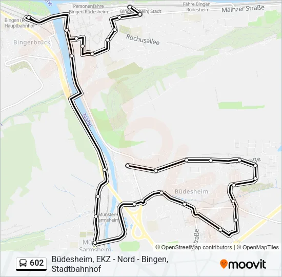 602 Bus Line Map
