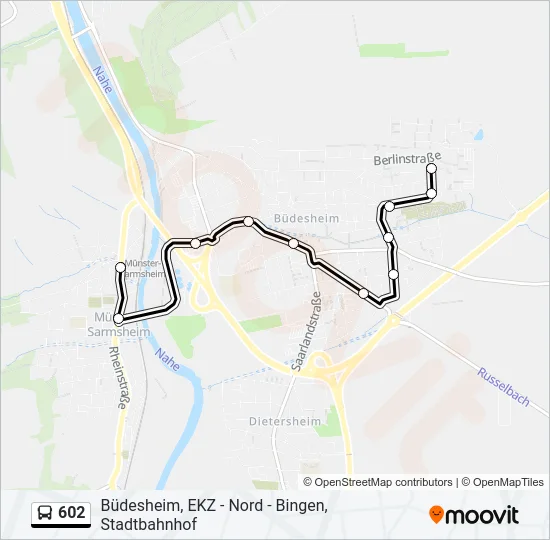 602 Bus Line Map