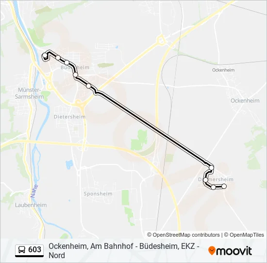 603 Bus Line Map