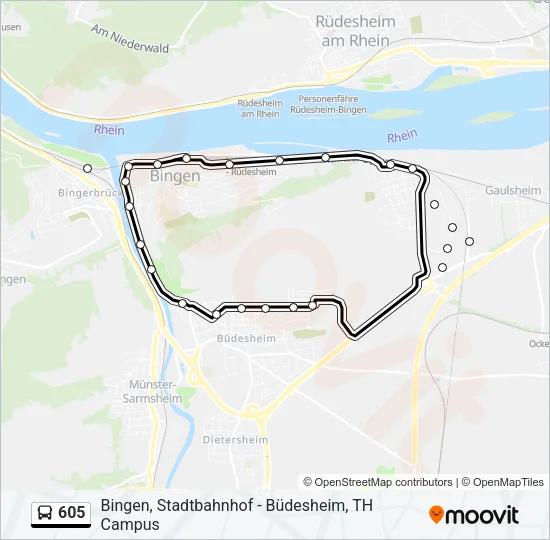 605 Bus Line Map