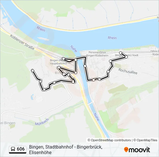 606 Bus Line Map