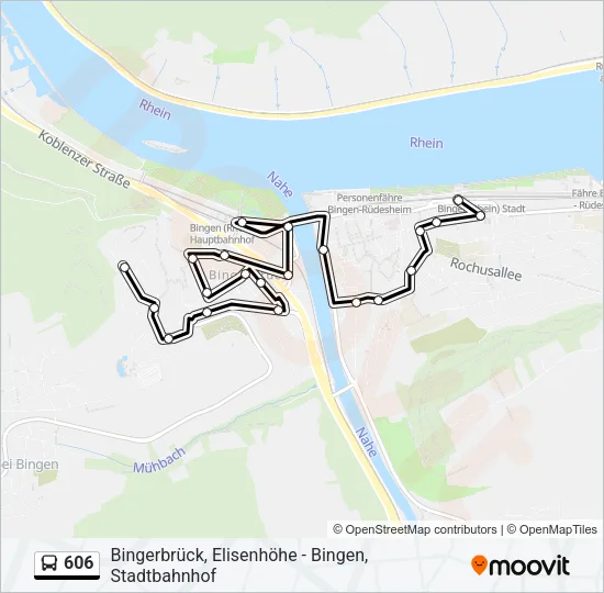 606 Bus Line Map
