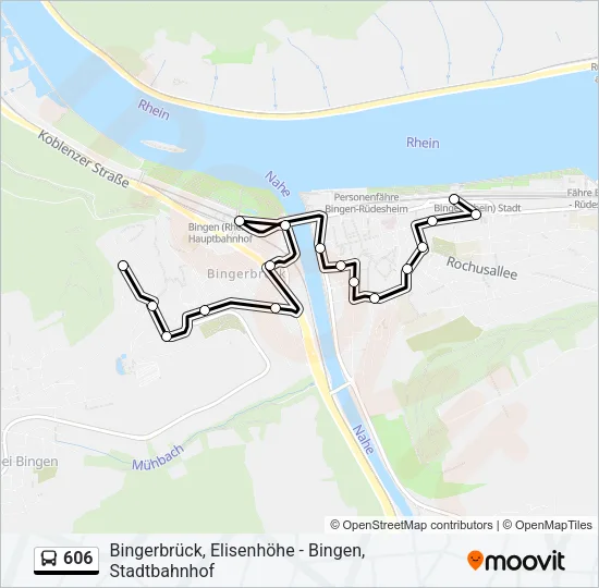 606 Bus Line Map