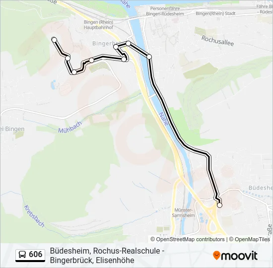 606 Bus Line Map