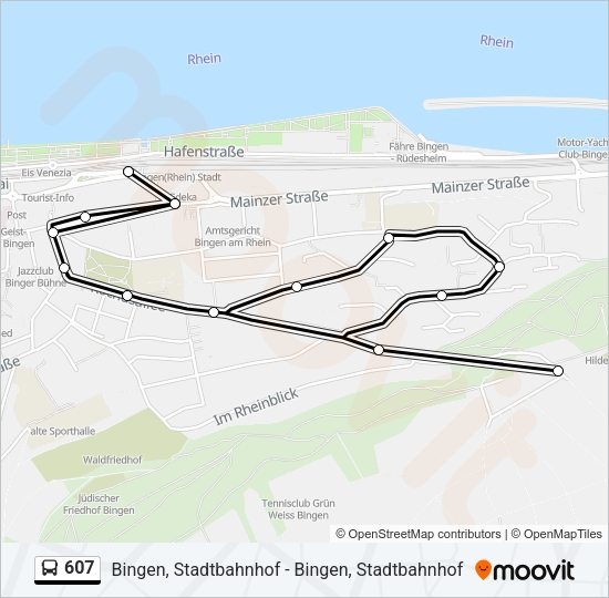 607 Bus Line Map