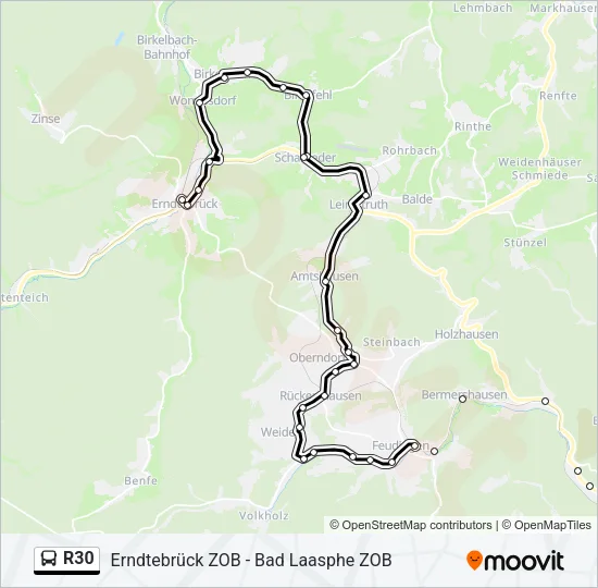 R30 Bus Line Map