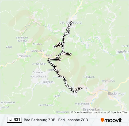 R31 Bus Line Map
