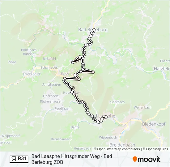 R31 Bus Line Map