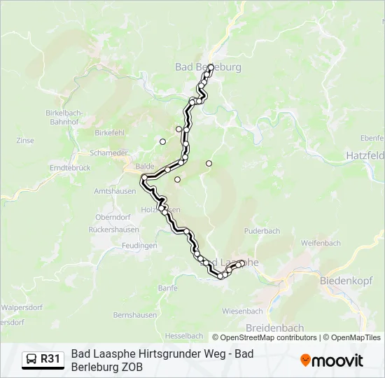 R31 Bus Line Map