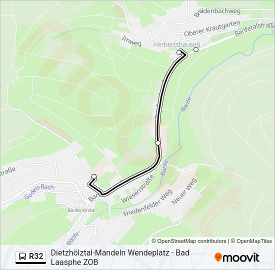 R32 Bus Line Map