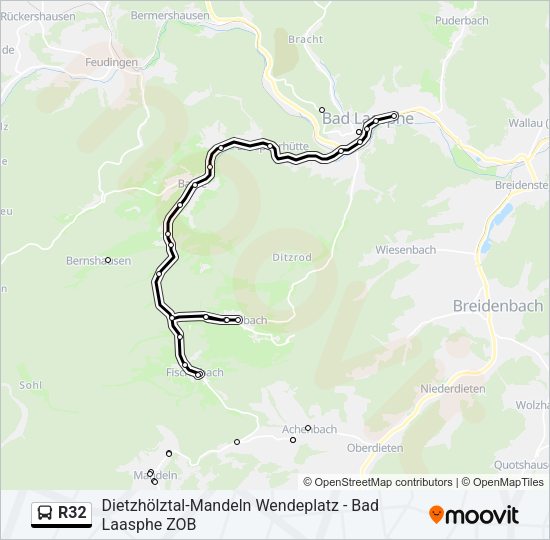 R32 Bus Line Map