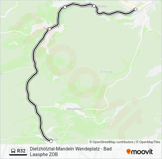 R32 Bus Line Map