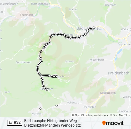 R32 Bus Line Map