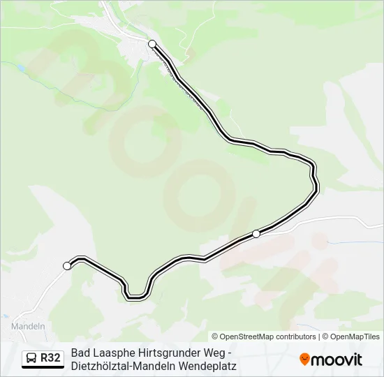R32 Bus Line Map
