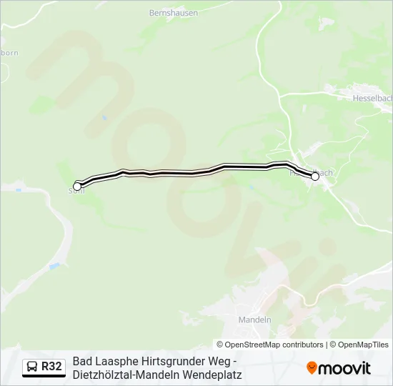 R32 Bus Line Map