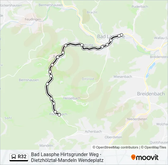 R32 Bus Line Map