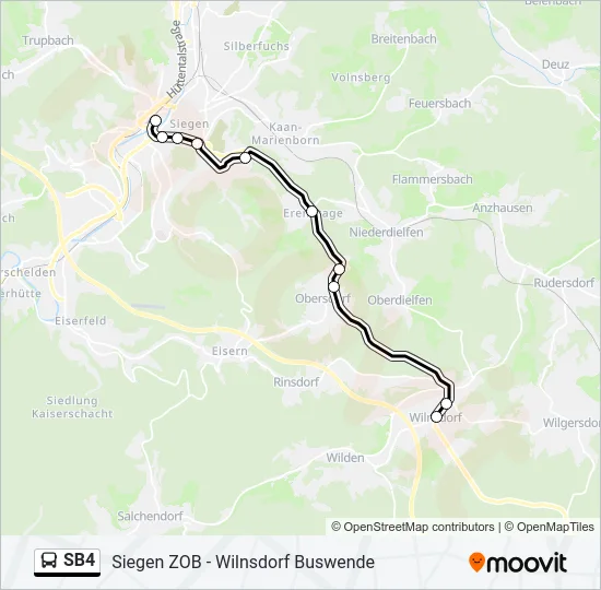 SB4 Bus Line Map