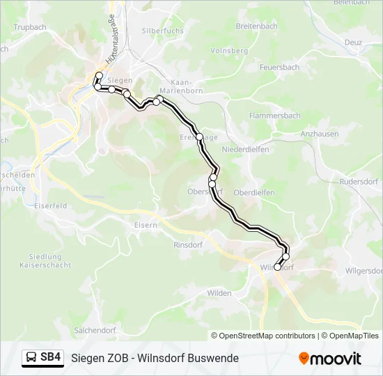 SB4 Bus Line Map