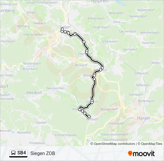 SB4 Bus Line Map