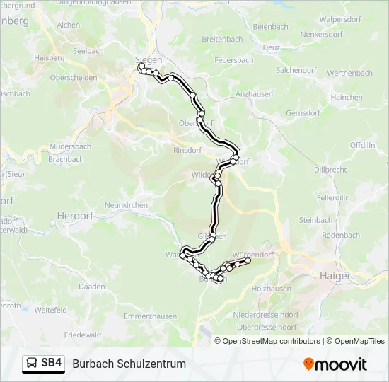 SB4 Bus Line Map