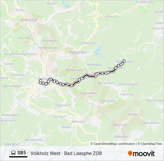 SB5 Bus Line Map