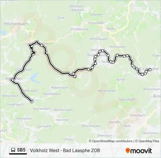 SB5 Bus Line Map