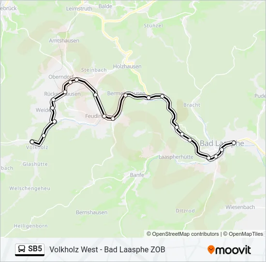 SB5 Bus Line Map