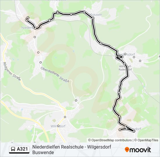 A321 Bus Line Map