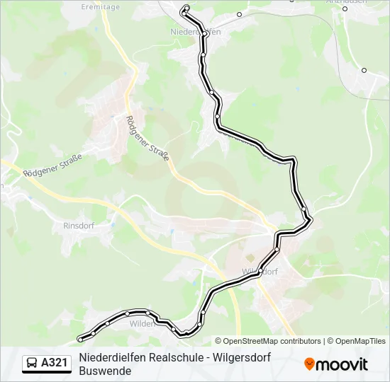 A321 Bus Line Map