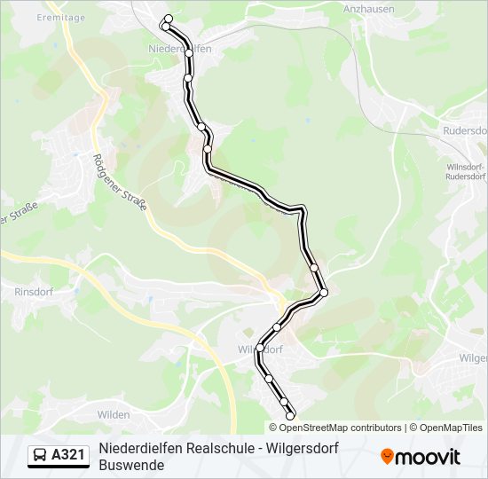 A321 Bus Line Map