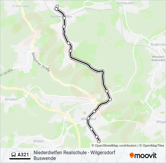 A321 Bus Line Map
