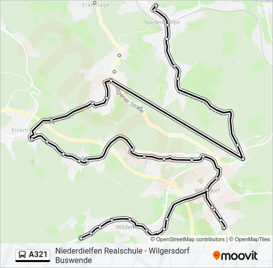 A321 Bus Line Map