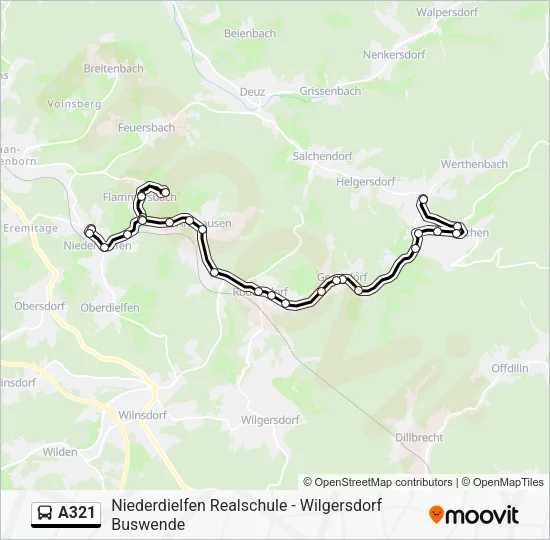 A321 Bus Line Map
