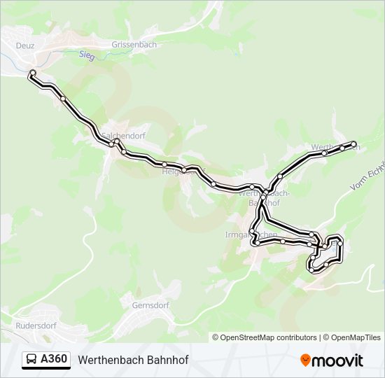 A360 Bus Line Map