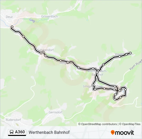 A360 Bus Line Map