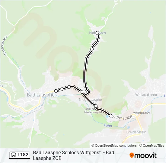 L182 Bus Line Map