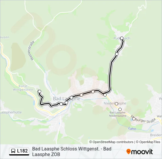 L182 Bus Line Map