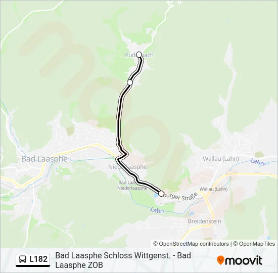 L182 Bus Line Map