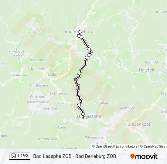 L193 Bus Line Map