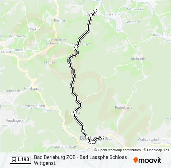 L193 Bus Line Map