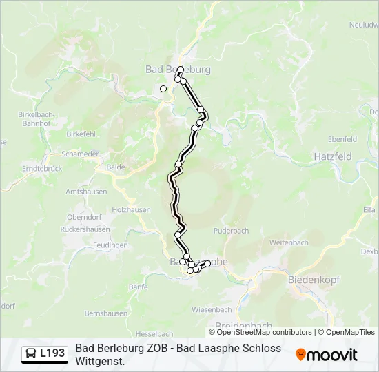 L193 Bus Line Map