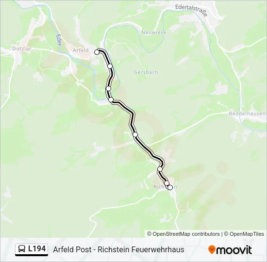 L194 Bus Line Map