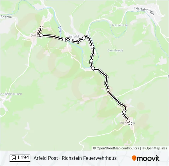 L194 Bus Line Map