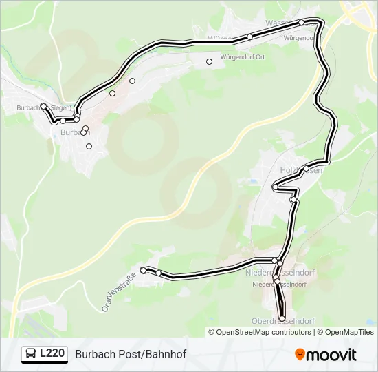 L220 Bus Line Map